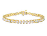 4.50 Carat (ctw) Lab-Created Moissanite Tennis Bracelet in Yellow Plated Sterling Silver
